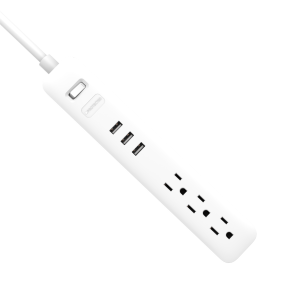 Wyze Surge Protector Power Strip - 3 Outlets + 3 USB Ports, 4ft Cord, 268J Surge Protection, 15A Overload, UL Certified, White